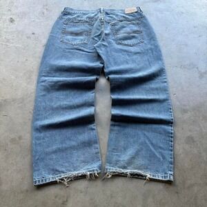 Baggy anchor blue washed‎ "loose" jeans with an amazing fit and color size 36
